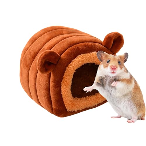 Emdvsco Hamster-Winter-Warmhausbett, Hamster-Schlafnest,Hamsterbetthöhle Haus Schlafnest | Hamsterbett Haustier Winterhaus Warmes Nest für Papageien Igel Hamster von Emdvsco