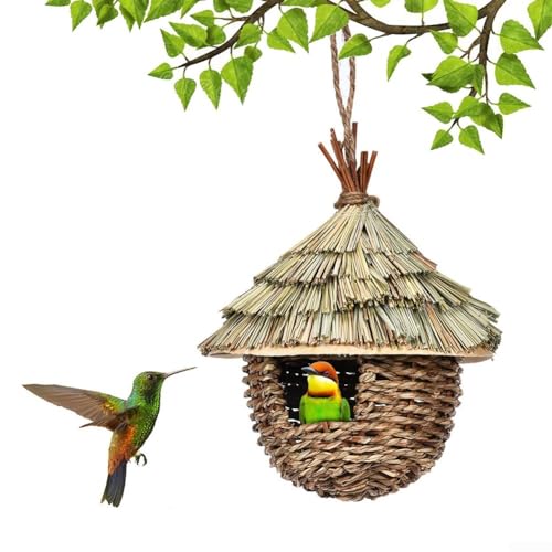 Vogelnest, hängende Grashütten, Kolibri-Nest, Haus für Garten, Terrasse, Rasen-Dekoration von Emiif