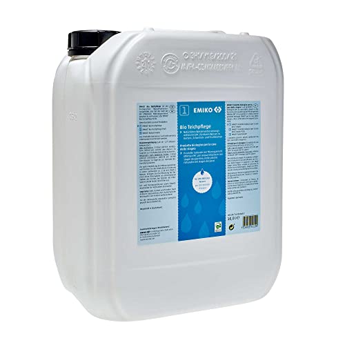 EMIKO Bio Teichpflege 10 Liter flüssiges EM-Konzentrat zum Wiederherstellen der Wasserqualität in Allen Teichen/Allround-Produkt zur Basis-Teichpflege von Emiko