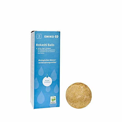 EMIKO® Bokashi Balls, 3x1 Stück - Wasserverbesserungsmittel für Teiche und Aquarien - Reduziert Sedimentansammlungen - Unterstützung positiver Teichbakterien - 0.01 pounds von Emiko