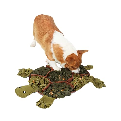 Emmi-pet Schnüffelteppich Schildkröte - Intelligenzspielzeug für Hunde 52x71cm | Geruchstraining & Belltraining | langsames Fressen | maschinenwaschbar | freundliches & weiches Material von Emmi-pet