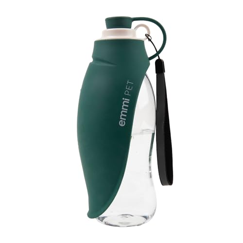 emmi-pet Hundetrinkflasche für unterwegs, tragbare Trinkflasche to go für kleine & große Hunde 580ml, geeignet für die Flaschenöffnung 30 mm, Trinkflasche für Alltag, Outdoor, Reise & Wandern von Emmi-pet