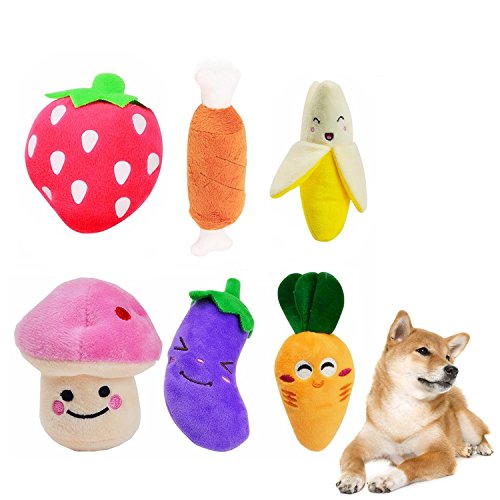 Kleiner Hund Spielzeug Quietschend Hund Toys Pets Squeaky, emwel 6 PCS Plüsch Puppy Spielzeug für kleine medium Hunde von Emwel