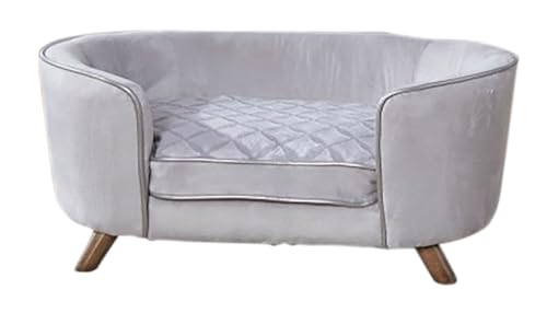 Enchanted hondenmand/Sofa Quicksilver zilverkleurig 84x57x35,5 cm von Enchanted Home Pet