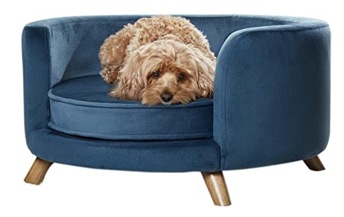 Enchanted hondenmand/Sofa Rosie Peacock Blauw 68,5x68,5x35,5 cm von Enchanted Home Pet