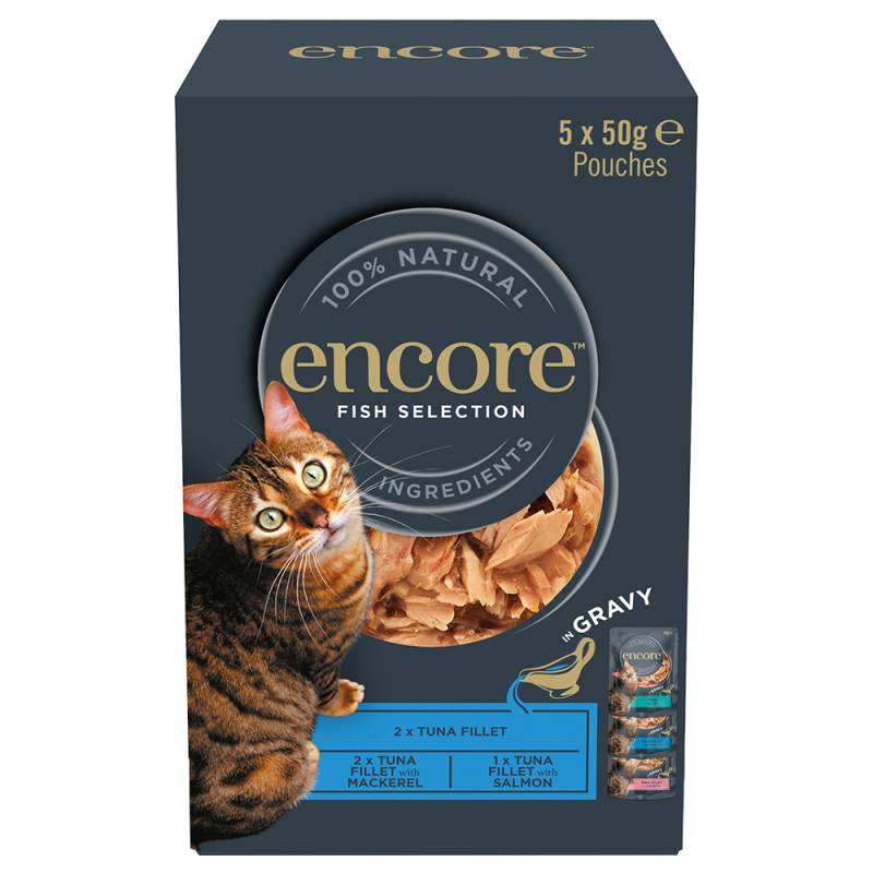 Sparpaket Encore Cat Gravy Pouch Mixpaket 20 x 50 g - Fisch-Auswahl (3 Sorten) von Encore