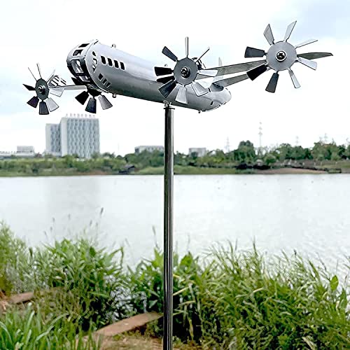 B-29 Super Fortress Aircraft Wind Spinner,3D Wind Sculpture Airplane Wind Spinner for Yard and Garden Outdoor Patio Decoration von Endxedio