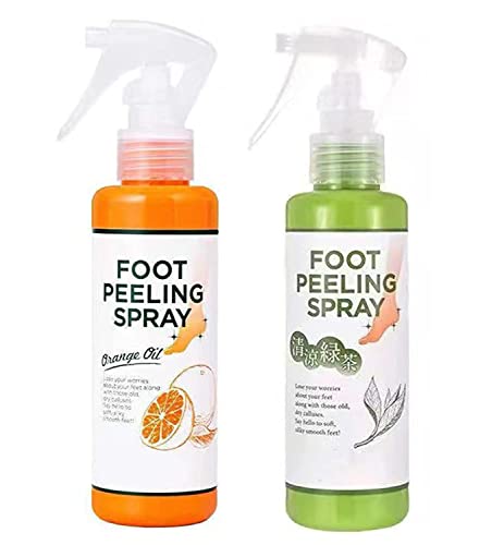 Endxedio Foot Peeling Spray Oil,Foot Peeling Spray That Remove Dead Skin,Hydrating Nourish Peel Off Spray,Remove Dead Skin Within Seconds,Exfoliating Peeling & Calluses on Feet (Green+Orange) von Endxedio