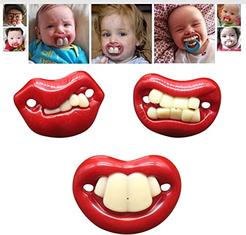 Endxedio Funny Pacifier for Newborn Baby,Dummy Nipple Teethers Teeth Pacifier Set,Soft and Moderate Food Grade Silicone Pacifier for Babies Over 3 Months,Perfect Child Gift (Set B) von Endxedio