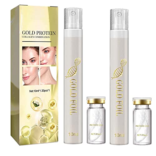 Endxedio Instalift Protein Thread Lifting Set,Face Active Essence Moisturizing Skin Care,Soluble Protein Thread and Nano Gold Essence Combination (2pcs) von Endxedio