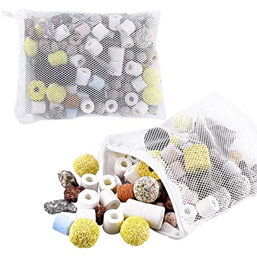 Aquarium-Filtermedien 1KG Biologische Filtermedien für Aquarien 12-in-1 Filtermedien Aquarium Filtermaterial Tankteich Zubehör für Aquariumfilter Aquarium Professional Filtermaterial von Enenes