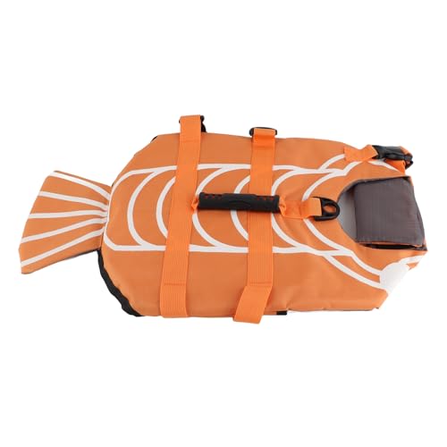 Hunderettungsweste, verstellbare Ergonomie, sichere Schwimmweste für Hunde, leichte Hundeschwimmweste, Rettungsgriff für Hunde, Welpen, zum Schwimmen, Bootfahren (L) von Enforose