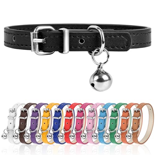 XS Hundehalsband für Teetasse, verstellbares Teetassen-Hundehalsband für kleine, mittelgroße und große Hunde, 0,95 cm Breite (Schwarz, XS) von Engorgio