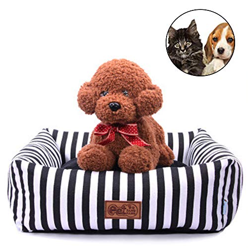 Enhome Hundebett Weichem Flauschig Hundesofa Hundematte, Waschbar Hundekorb mit Anti-Rutsch Unterseite & Rand für Grosse Hunde & Kleine Hunde (L: 60x60x17cm,Grau) von Enhome