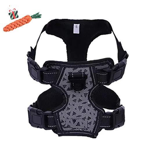 Enhome Service Hundeweste, taktisches Hundegeschirr, K9Heavy Duty Molle Weste Harness, Patrol Vest Packs (M,Schwarz) von Enhome