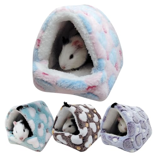 Enjoyaa Meerschweinchen Bett,Winterhaus für Kleintiere Käfig Versteck für Haustiere Katzenbett Kaninchenbett Warme Meerschweinchenhöhle Betten für Katzen Hunde Kaninchen Igel Ratten Frettchen (rosa) von Enjoyaa