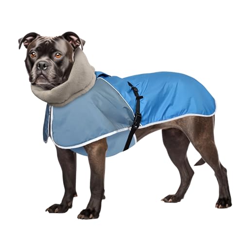 Enjoying Hunde-Wintermantel für Mittelgroße und Große Hunde, wasserdichte Hundejacke, Warme Weste, Hundekleidung mit Fellausschnitt, Haustierbekleidung, Outdoor-Kleidung, 3XL von Enjoying