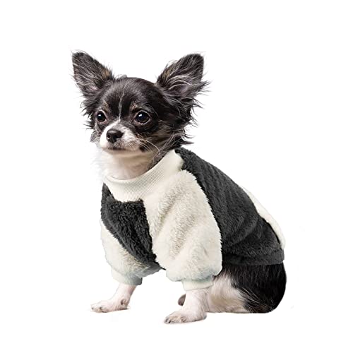 Enjoying Hundepullover Pullover Haustier-Katzenpullover, Warm und Weich Hundekleidung Winter Hundekätzchen Sweatshirt für Kaltes Wetter (L, Grau) von Enjoying