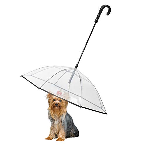 Enjoying Kleiner Hundeschirm mit Leine Regendicht Regenschirm für Haustiere Regenmantel Hundeschirm Spaziergang im Freien von Enjoying