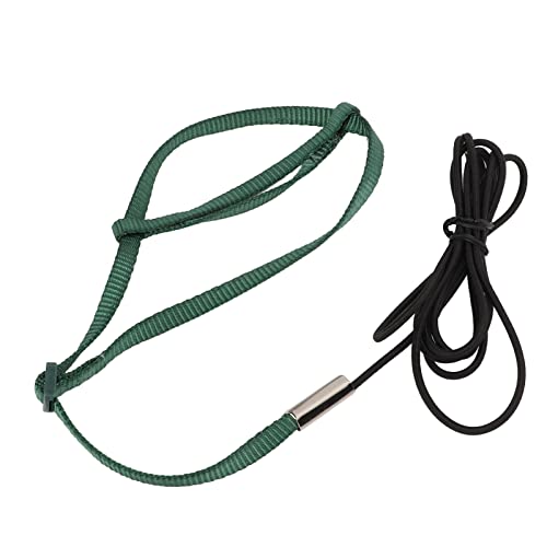 Bird Harness Leash, Bissfestes Elastisches Vogeltrainingsseil für Lovebird(Grün, m) von Entatial