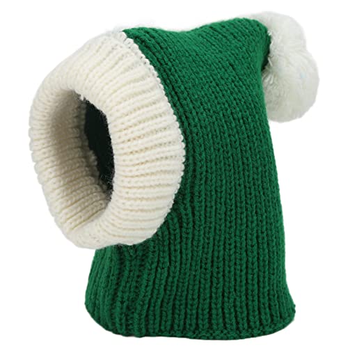 Entatial Hunde-Weihnachts-Kopfbedeckung, Mode-Stil Maschinenwaschbar Weichheit und Komfort Hunde-Wintermütze für kleine Hunde für mittelgroße Hunde für Katzen(Grün, m) von Entatial