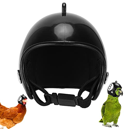 Hühnerhelm, Elastischer Lustiger Hühnerhelm Attraktiv für Vögel(Schwarz 8) von Entatial