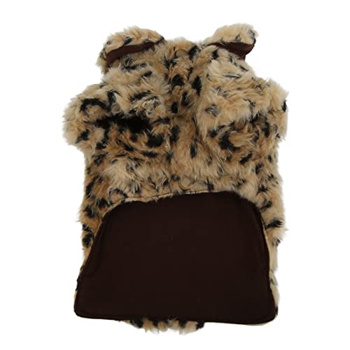 Pet Leopard Print Umhang, Pet Winter Umhang Maschinenwaschbar Winddicht Stilvoll für den Herbst für den Winter(XL) von Entatial