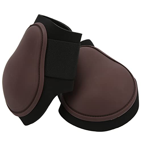 Pferdestiefel, leicht zu kleben Schutz Pferdesehnenstiefel Set weiches Futter leicht zu reinigen praktisch für Pferde(Braune Hinterbeine, L) von Entatial