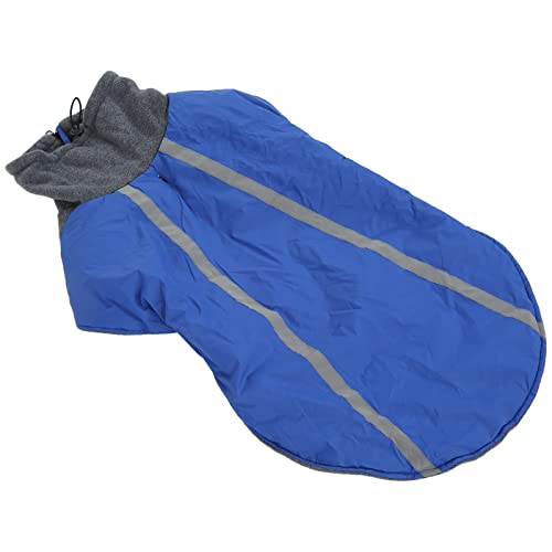 Reflektierende Haustierjacke, doppelseitige Winterkleidung für große Hunde, verstellbar, warm halten für Partys für Outdoor-Aktivitäten(XL) von Entatial