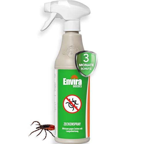 Envira Zecken-Spray - Anti-Zecken-Mittel Mit Langzeitwirkung - Geruchlos & Auf Wasserbasis - 500 ml von Envira