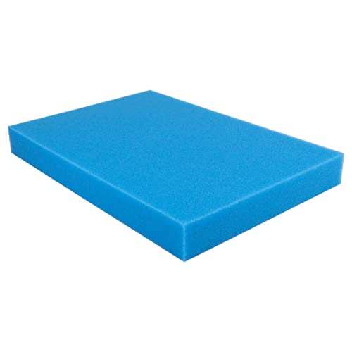 Aquarium Poret® Polyether Biochemischer Filter Teich HMF Filtrationsschwamm Filterschaum Platte Schwamm Pad für Fischkrebse Tank Teichkanister Medien 45 x 31 x 5 cm (blau, PPI 45 fein (Garnelenfrei) von Envobee Shrimp