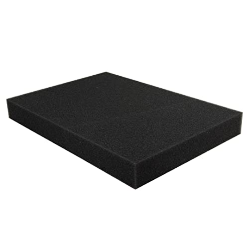 Aquarium Poret® Polyether Biochemischer Filter Teich HMF Filtrationsschwamm Filterschaumplatte Schwamm Pad für Fischgarnelen Tank Teich Riffkanister Medien 45 x 31 x 5 cm (Schwarz, PPI 30 Medium) von Envobee Shrimp