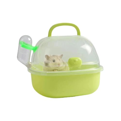 Eoixuqba Hamster-Tragetasche, Hamster-Tragetasche,Tiertransportkäfig - Tragbarer Hamster-Auslaufkäfig, atmungsaktive Hamster-Tragetasche mit Wasserflasche für kleine Haustiere, Mäuse, Hamster von Eoixuqba