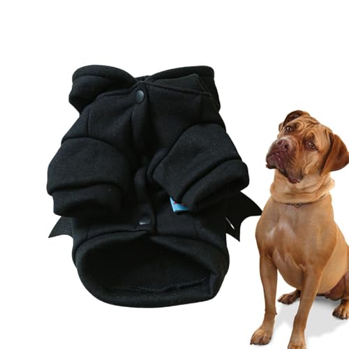 Eoixuqba Haustier-Kapuzenpullover für Hunde, Hunde- -Kostüm,Haustier-Outfit, Schwarze -Kostüme - Coole Bekleidung, Haustier-Outfit, Festival-Kostüme für Katzen, Cosplay-Party, von Eoixuqba