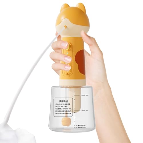 Eoixuqba Hund Shampoo Sprayer, Shampoo -Schaum für Haustier - Cartoon Dog Foaming Shampoo Electric Dispenser - Katze Automatisches Baden wiederaufladbares Seifensprühgerät für die Tiefe Reinigung von Eoixuqba