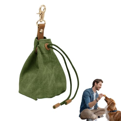 Eoixuqba Hundetraining behandelt Beutel, Tier Walking Snack Container,Hunde behandelt Beutelbeutel | Tragbarer Draw -String -Welpen -Lebensmittelspender für Camping, Park, Hof, Garten von Eoixuqba