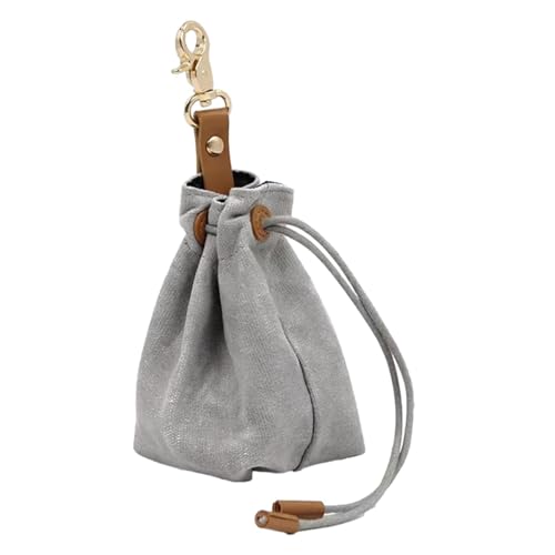 Eoixuqba Hundetrainingsbeutel, Hundeleckerli-Trainingsbeutel, Tragbare Hundetrainings-Leckerli-Tasche aus, Kordelzug-Design, wasserdichte Snacktasche mit Metallhaken zum Klettern, Einkaufen, Outdoor, von Eoixuqba