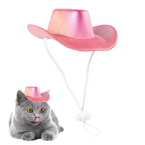 Eoixuqba Katzen-Cowboyhut, Cowboyhut für Katze - Kätzchenhut Halloweenkostüme Haustierhut,Cowboyhut, lustiger Hut, Cosplay-Requisite, Katzenhut, Welpenhüte, Haustier- -Dekorationen von Eoixuqba