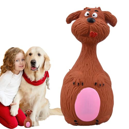 Eoixuqba Quietschspielzeug für Hunde, Hundespielzeug aus Latex,Kauspielzeug für Hunde aus Latex | Tierisches Bowling-Spielzeug zur Zahnreinigung für Welpen zur Linderung von Langeweile, quietschendes von Eoixuqba