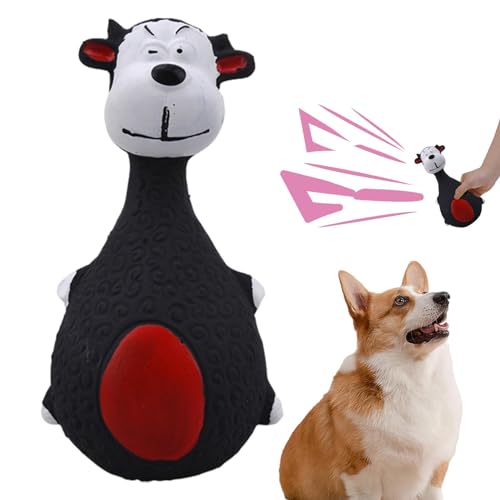 Eoixuqba Quietschspielzeug für Hunde, Hundespielzeug aus Latex | Kauspielzeug für Hunde - Tierisches Bowling-Spielzeug für die Zahnreinigung von Haustieren, interaktives, quietschendes Kauspielzeug von Eoixuqba