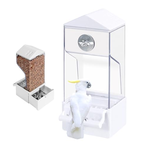 Eoixuqba Vogelfutterstation für Käfig – Automatischer externer Futterspender für Papageien, Vögel, Tiere, transparenter Futterbehälter für Finken, Kanarienvögel, , Rotkehlchen, Hinterhof, Balkon Eoixuqba Vogelfutterstation für Käfig – Automatischer externer Futterspender für Papageien, Vögel, Tiere, transparenter Futterbehälter für Finken, Kanarienvögel, , Rotkehlchen, Hinterhof, Balkon von Eoixuqba