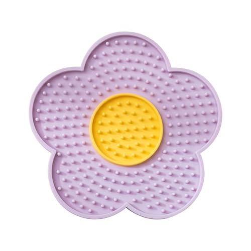 Leckmatte in Blumenform, 15 cm, Leckmatte für langsames Füttern, langsam leckende Matte für Katzen in Blumenform, langsame Fütterungsmatte für Katzen, langsames Füttern, Leckmatte für langsames von Eoixuqba