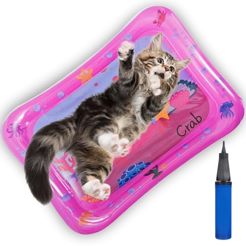 Eowduk Sensorische Wassermatte Katze, Sensorische Wassermatte Für Haustiere, Wassermatte Katzenspielzeug Für Haustiere,Cat Water Mat (Krabbe) von Eowduk