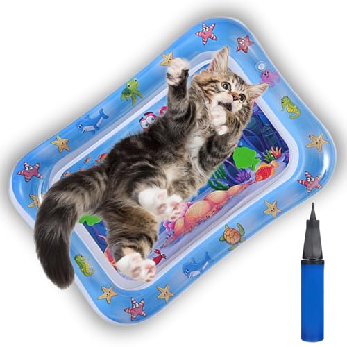 Eowduk Sensorische Wassermatte Katze, Sensorische Wassermatte Für Haustiere, Wassermatte Katzenspielzeug Für Haustiere,Cat Water Mat (Oktopus) von Eowduk