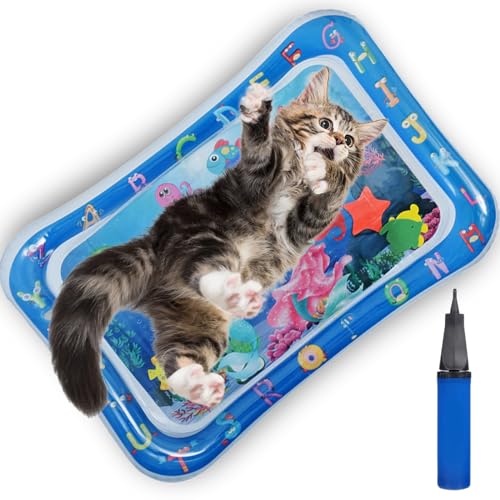 Eowduk Sensorische Wassermatte Katze, Sensorische Wassermatte Für Haustiere, Wassermatte Katzenspielzeug Für Haustiere,Cat Water Mat (Prinzessin) von Eowduk