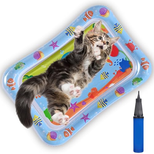 Eowduk Sensorische Wassermatte Katze, Sensorische Wassermatte Für Haustiere, Wassermatte Katzenspielzeug Für Haustiere,Cat Water Mat (Wal) von Eowduk