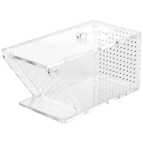 Acryl-Krabbenfischfalle – Mini Süßwasser-Fangbox für Aquarienkrebse, Einwegtür, transparent für einfache Beobachtung, ideal zum Schutz von kleinen Fischen und Garnelen, 5,1 x 2,4 x 2,4 Zoll von Epicover