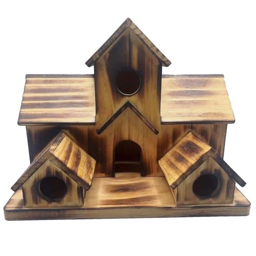 Epodmalx Vogelhaus, einhändiges Holzhaus zum Aufhängen, wasserdicht, für Vögel, Vogelheim, Gartendekoration von Epodmalx
