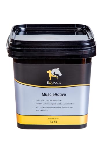 Equanis MuscleActive | 1,5 kg | Kann Muskelaufbau fördern, erhalten und die Muskelfunktion unterstützen | Ohne Zuckerzusätze | Pellets | Ergänzungsfuttermittel für Pferde von Equanis