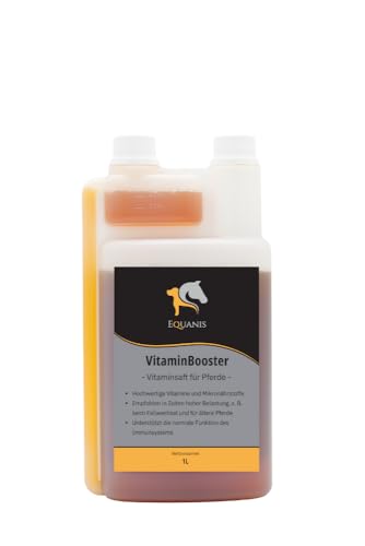 VitaminBooster - Flüssiger Vitaminsaft für Pferde. Bessere Versorgung mit Vitaminen zur Optimierung des Stoffwechsels von Equanis